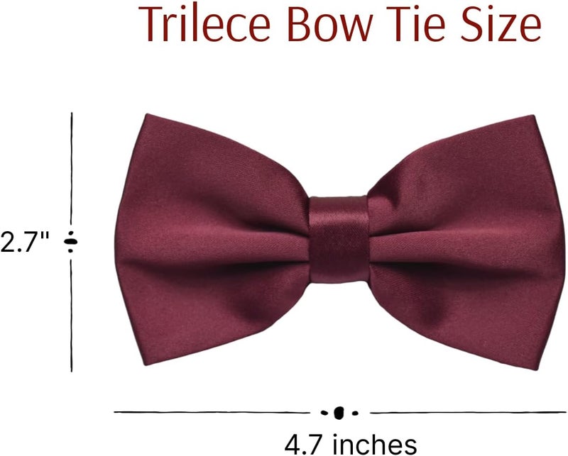 Trilece Bow Ties for Men - Men's Solid Pretied Bowties for Formal Wear - Adjustable Bow Tie - Bow ties for Woman - Image 3